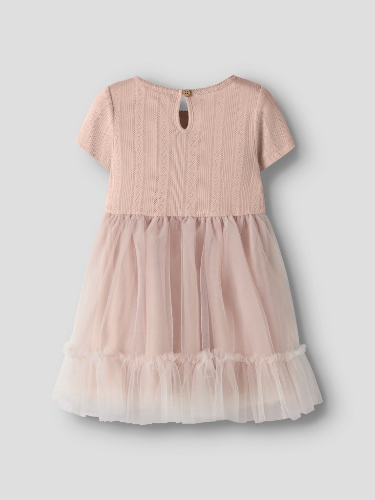 LIL ATELIER, FANELLA SS TULLE DRESS LIL, KJOLE MED TYLL, Peach Whip - Bilde 4