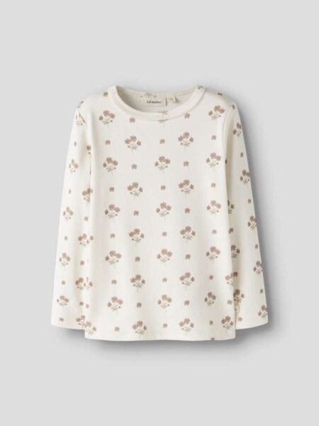 LIL ATELIER, LAYO SIG LS SLIM TOP LIL, GENSER, Coconut Milk FLOWER PINK