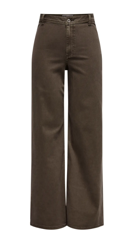 JDY IRIS STRETCH HW WIDE PANT PNT NOOS, BUKSE, Kalamata/Militærgrønn