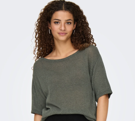 JDY SHINE LIFE S/S PULLOVER KNT, Kambaba MELANGE