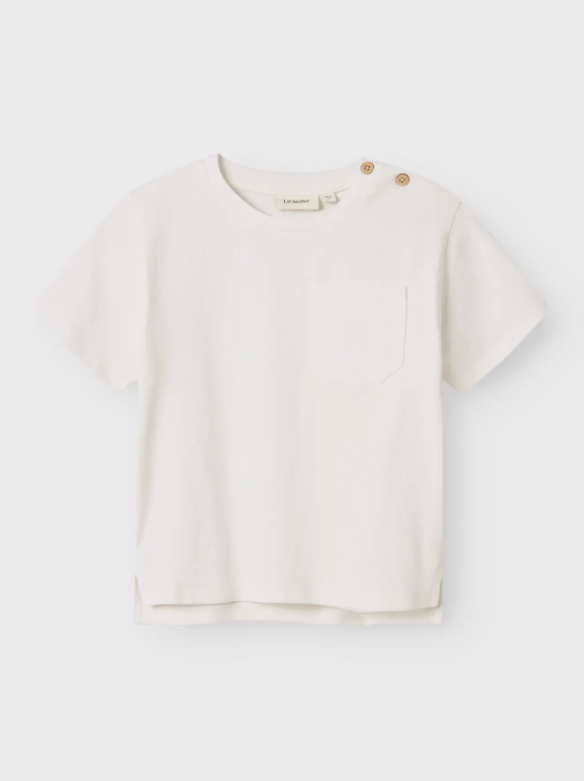 LIL ATELIER, DOLAN SS LOOSE TOP LIL NOOS, T-SKJORTE, Coconut Milk - Bilde 2