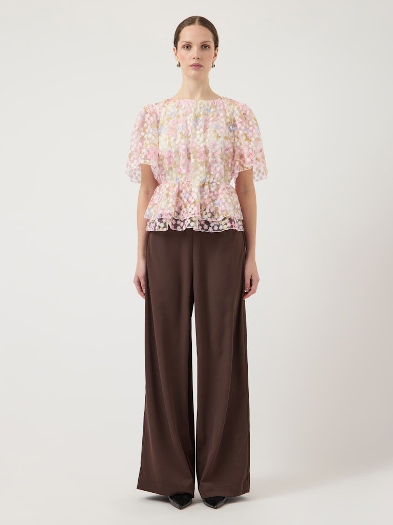 YAS LEANNA SS TOP NEW S. - SHOW, BLUSE, Pristine LEANNA AOP - Bilde 4