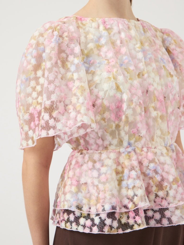 YAS LEANNA SS TOP NEW S. - SHOW, BLUSE, Pristine LEANNA AOP - Bilde 2