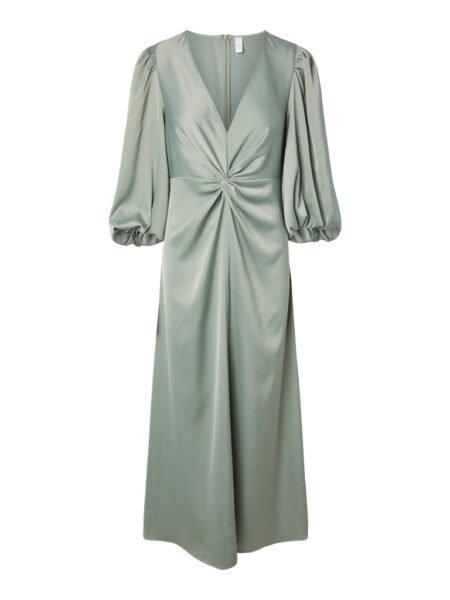 YAS THEA 3/4 LONG DRESS S. NOOS, KJOLE, Green Milieu