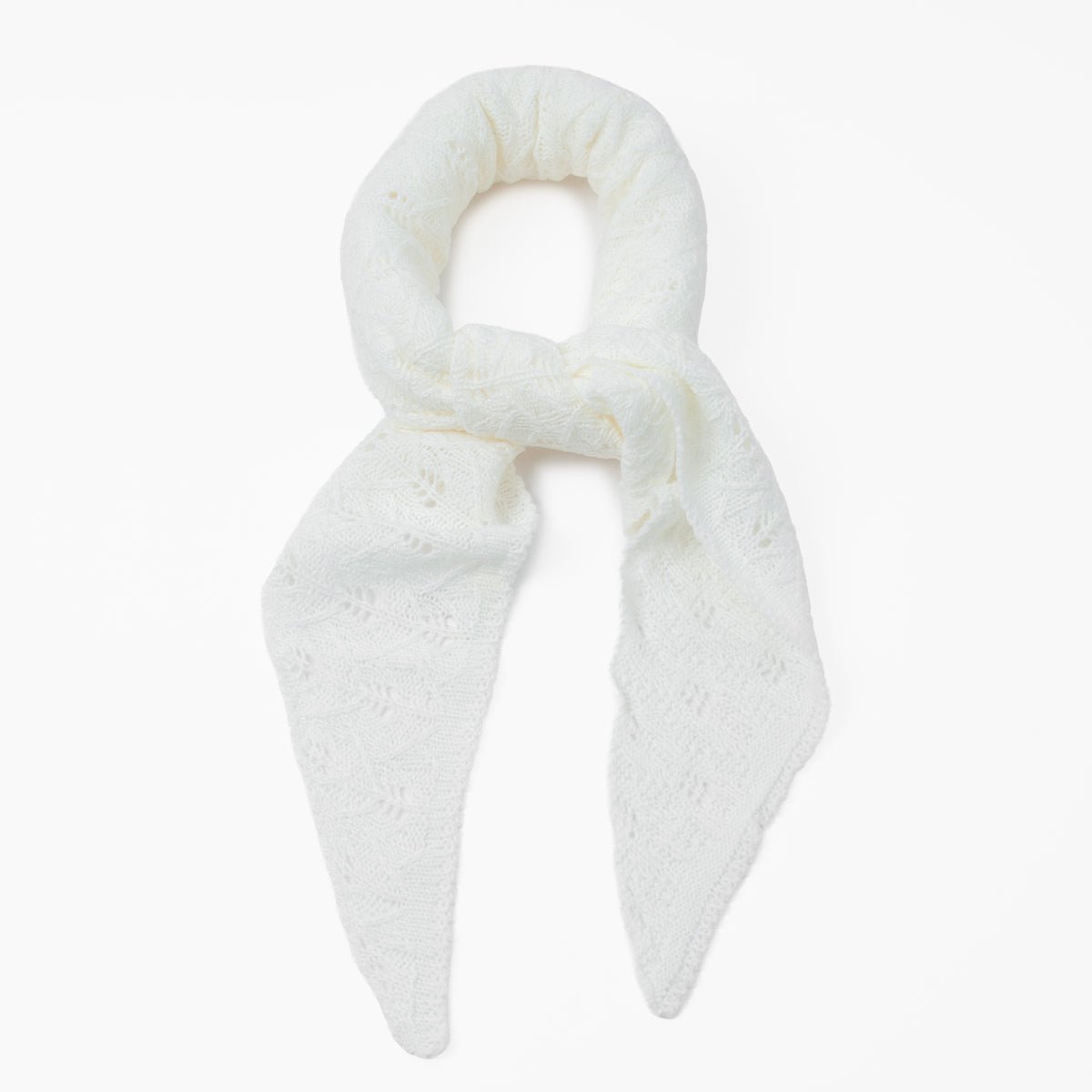 Rosenvinge Lite Strikket Trekantskjerf , Offwhite - Bilde 4