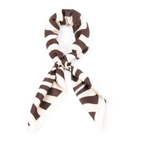 Rosenvinge Lite skjerf tosidig print - svart/brun