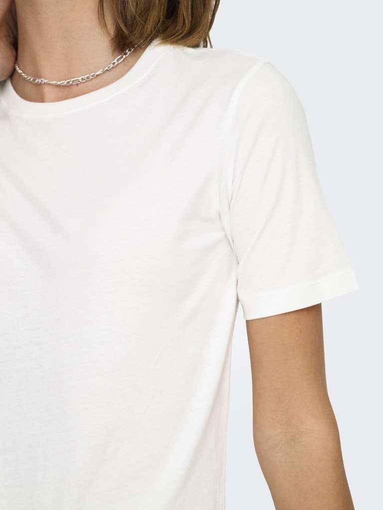 JDY REX S/S TOP JRS NOOS- T Skjorte, Cloud Dancer- Offwhite/ Hvit - Bilde 9