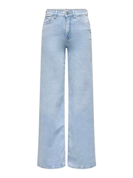 JDY FELINA-FINA HW WIDE RINSE JNSDNM NOOS - Vide Jeans/ Dongeribukser, Light Blue Denim