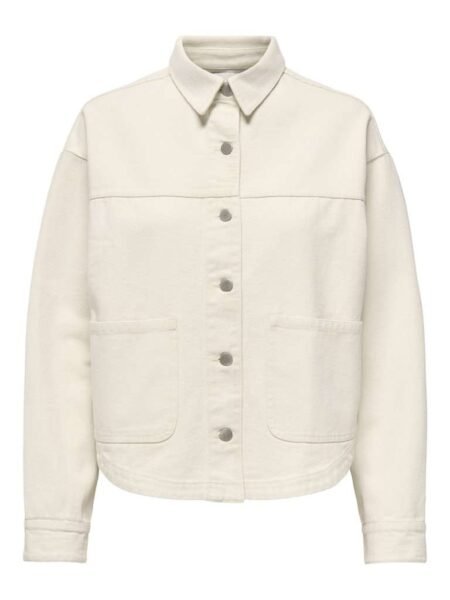 JDY NOMA L/S SHACKET WVN NOOS, SKJORTEJAKKE, Ecru