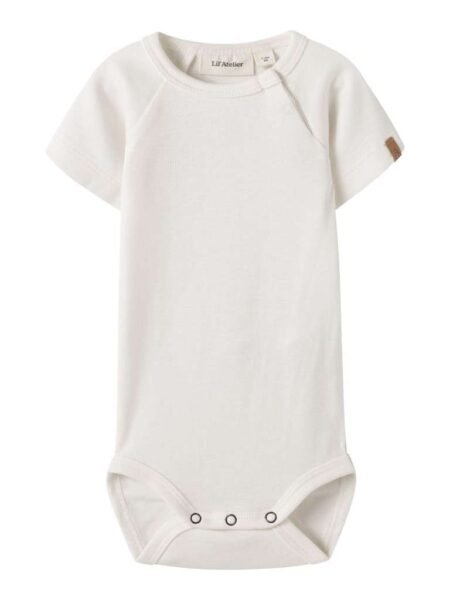 LIL ATELIER LALO TAB SS SLIM BODY - Kortermet Body, Coconut Milk