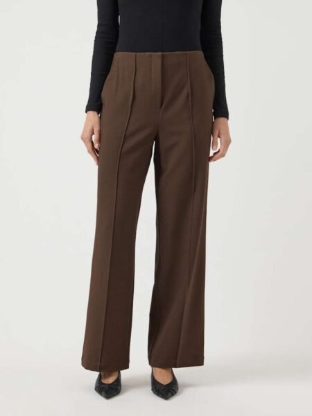 YAS REEMAJ HW PANT S. NOOS, Dressbukse, Chocolate Brown