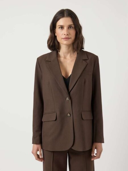 YAS REEMAJ LS BLAZER S. NOOS, Dressjakke, Chocolate Brown