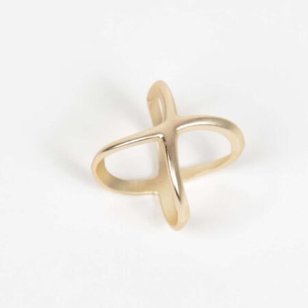 Rosenvinge Skjerf ring - Enkel ring X - matt gull