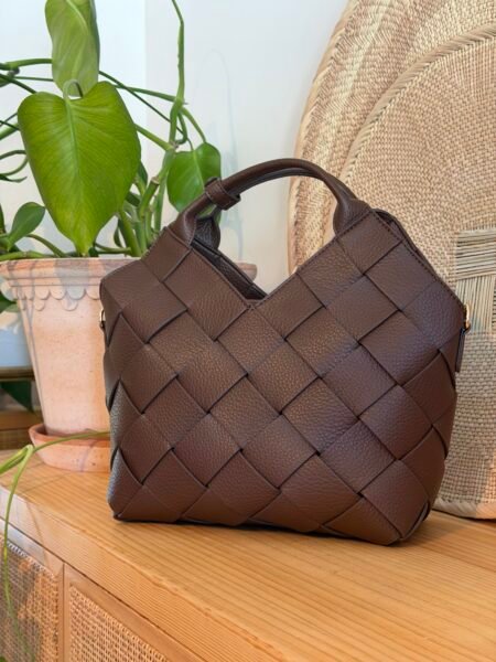 Rosenvinge Stor flettet shopper - brun