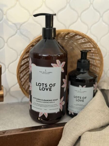 The Gift Label Kitchen Cleaning Soap 1 liter, Lots Of Love