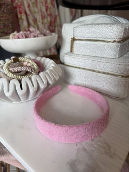 Dark Department Terry Hairband / Frotte Hårbøyle, Bubblegum Pink - Rosa