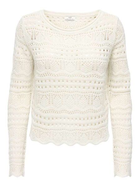 JDY SUN LAY L/S BOATNECK PULLOV. KNT NOOS- Strikket Genser,  Eggnog- Offwhite