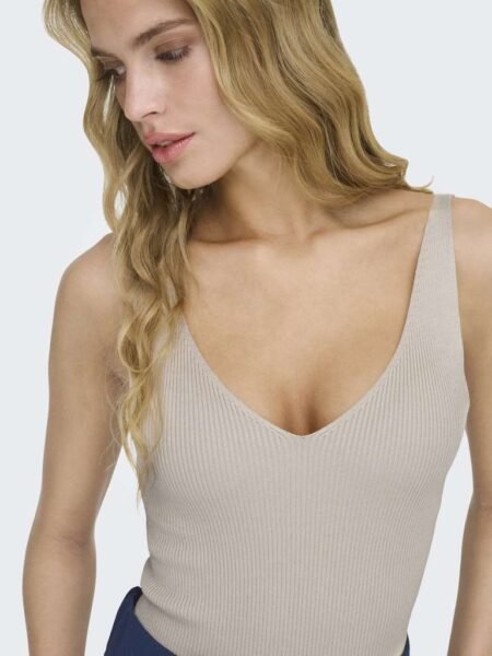 JDY NANNA S/L TOP- Singlet KNT NOOS ,  Pumice Stone