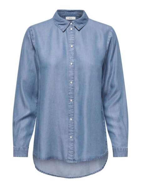 JDY JASPER L/S SHIRT WVN DIA, Skjorte, Medium Blue Denim