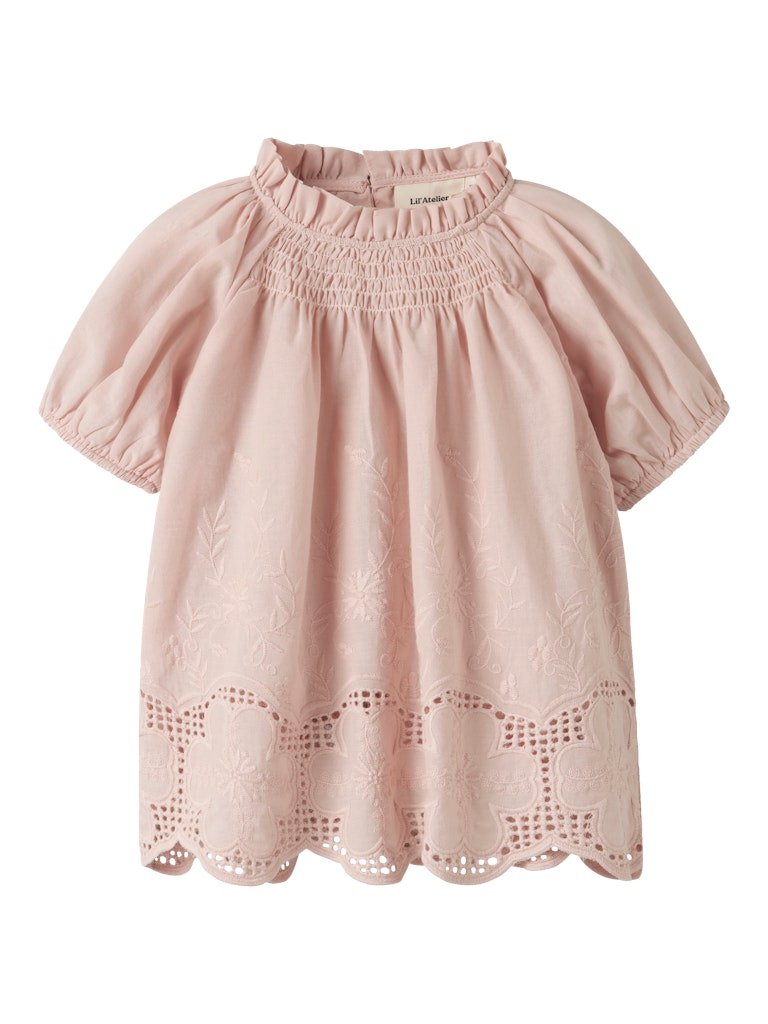 LIL ATELIER DAYNA SS LOOSE SHIRT - Kortermet Bluse/ Topp, Peach Whip - Bilde 5