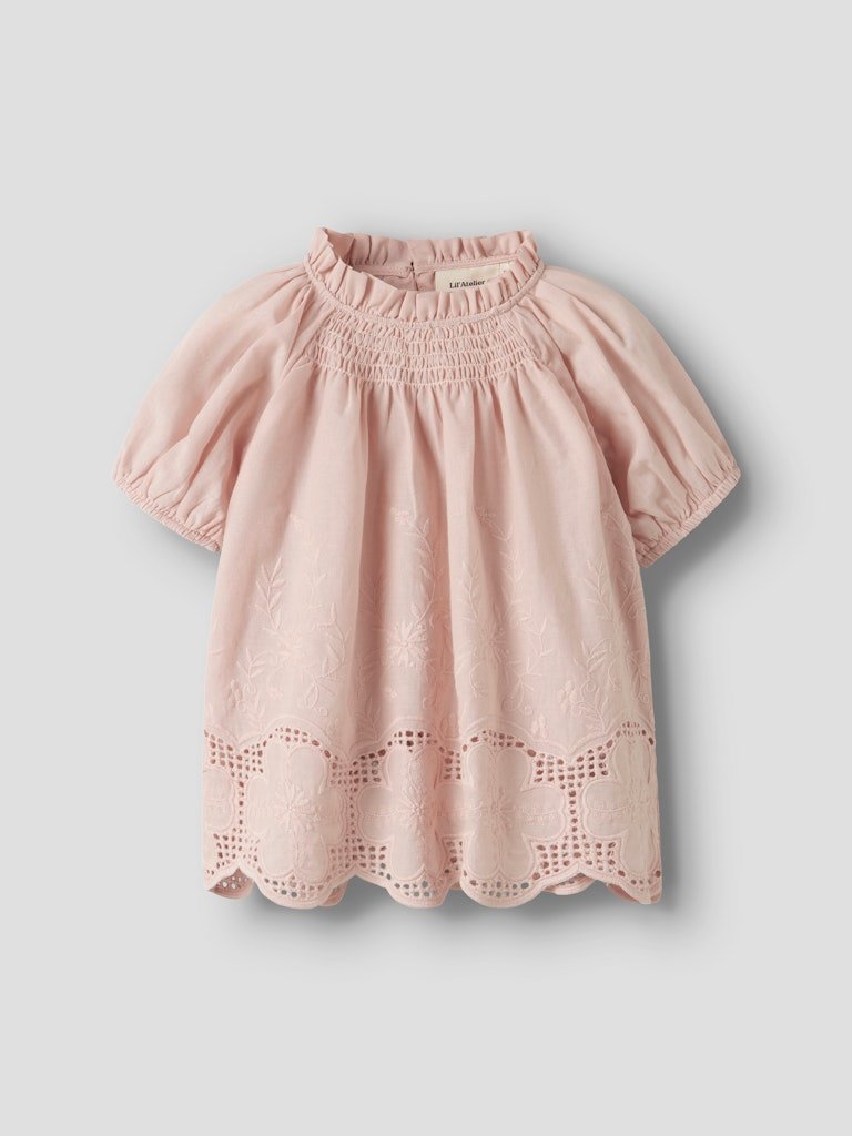 LIL ATELIER DAYNA SS LOOSE SHIRT - Kortermet Bluse/ Topp, Peach Whip - Bilde 6