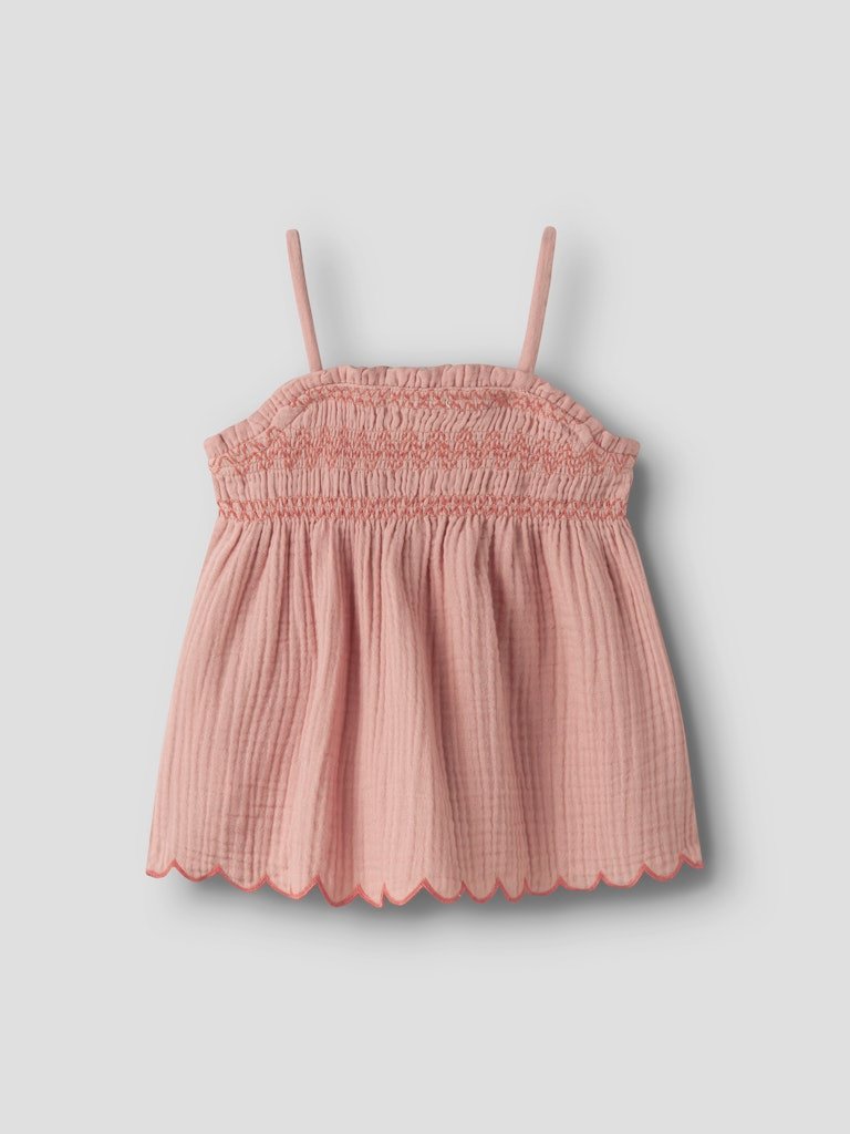 LIL ATELIER HIBA STRAP TOP LIL - Topp I Bomullsmusselin, Rose Tan - Bilde 3