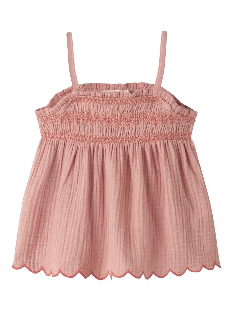 LIL ATELIER HIBA STRAP TOP LIL - Topp I Bomullsmusselin, Rose Tan - Bilde 4