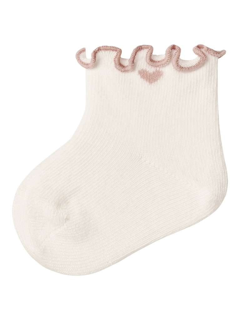 LIL ATELIER, FIDUCIA SOCK LIL, SOKKER, Coconut Milk MISTY ROSE, BABY