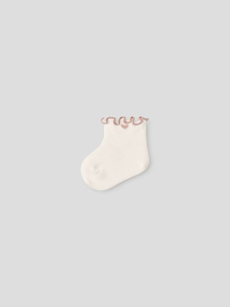 LIL ATELIER, FIDUCIA SOCK LIL, SOKKER, Coconut Milk MISTY ROSE, BABY - Bilde 3