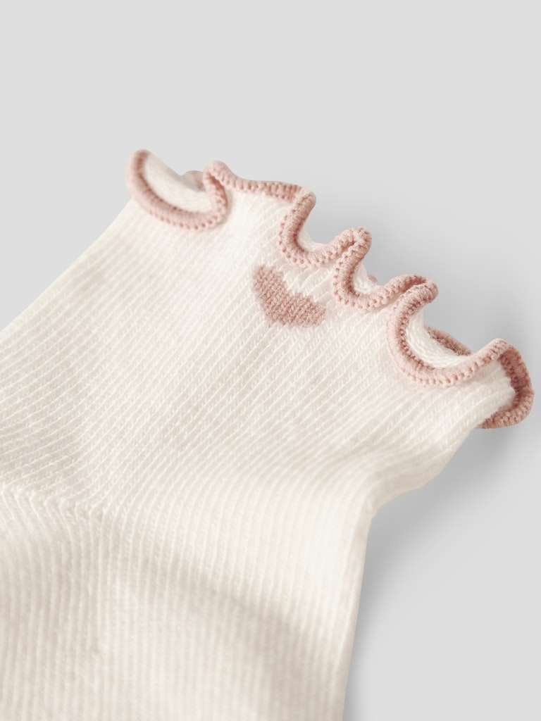 LIL ATELIER, FIDUCIA SOCK LIL, SOKKER, Coconut Milk MISTY ROSE, BABY - Bilde 2