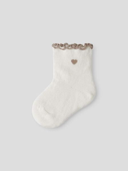 LIL ATELIER, FIDUCIA SOCK LIL, SOKKER, Coconut Milk OXFORD TAN, BABY