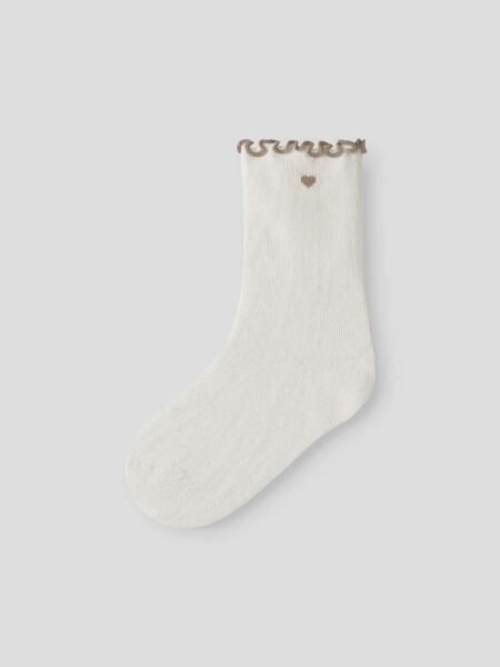 NAME IT, FIDUCIA SOCK LIL, SOKKER, Coconut Milk OXFORD TAN