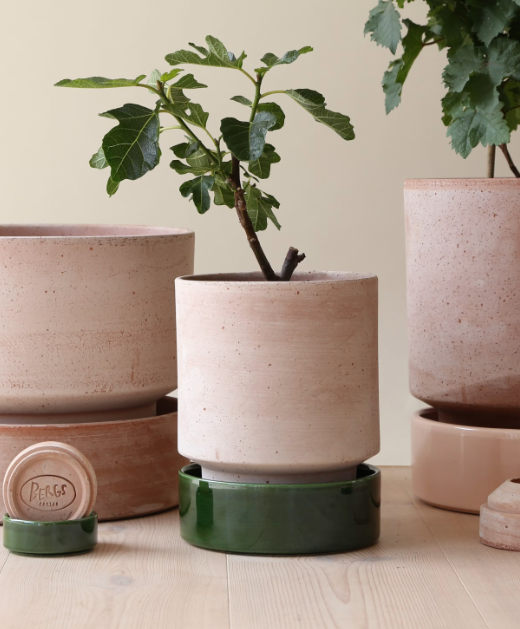 Bergs Potter Hoff RAW Rosa/GLAZED Emerald Green, Ø 8 cm, 2-pack - Bilde 3