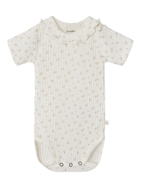 LIL ATELIER HULLA HUA SS SLIM BODY, Kortermet Body , Coconut Milk