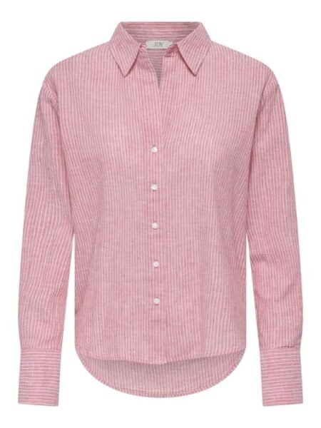 JDY MILA L/S LOOSE LINEN SHIRT WVN ,Skjorte i Bomull Og Lin, Calypso Coral CLOUD DANCER