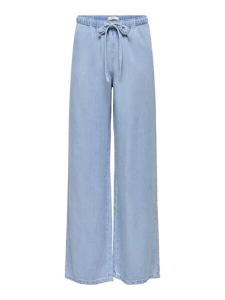 JDY MIRA MW WIDE STRING PANT, BUKSE, Light Blue Denim
