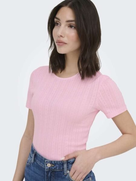 JDY SALSA MIA LIFE S/S O NECK TOP JR NOOS, T Skjorte XS- XXL, Fairy Tale, Rosa