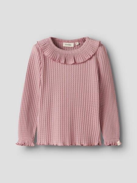 LIL ATELIER KELSA LS SLIM TOP, Langermet Trøye/ Genser, Zephyr- Rosa