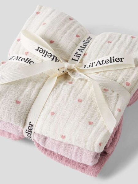 LIL’ ATELIER, ISLEYS  3PACK NAPPIES, Stellekluter, Turtledove HUSHED VIOLET/ZEPHYR, Rosalilla Og Offwhite Med Hjerter