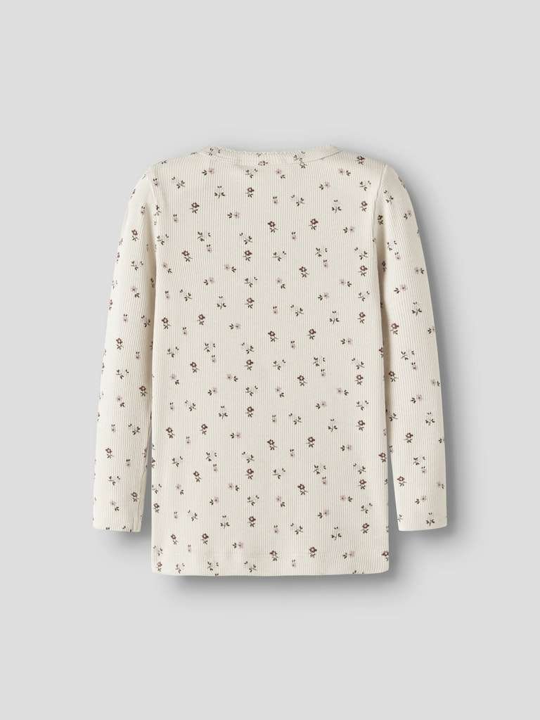LIL ATELIER, GAGO LS SLIM TOP, Genser, Turtledove FLORAL - Bilde 5