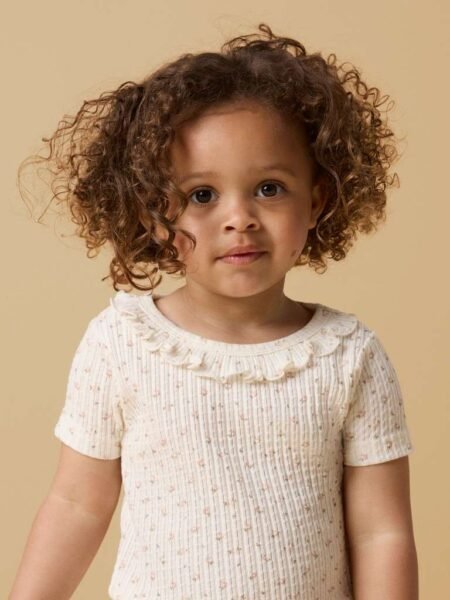 LIL  ATELIER HULLA HUA SS SLIM TOP, T Skjorte, Coconut Milk