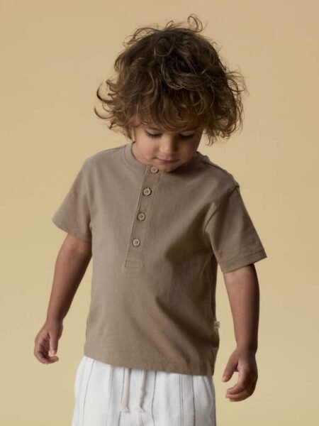 LIL ATELIER DOLAN LEN SS LOOSE TOP, T Skjorte Coca Mocha, Lys Brun