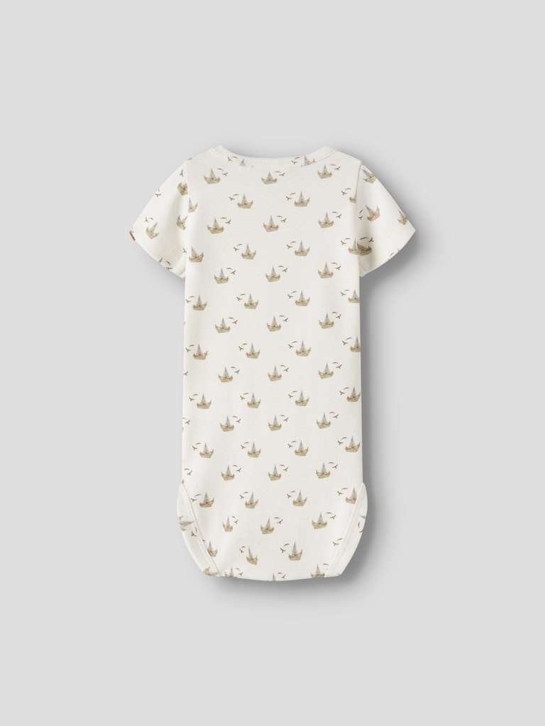 LIL ATELIER GAYO SOR SS SLIM BODY, Kortermet Body , Coconut Milk BOAT - Bilde 8
