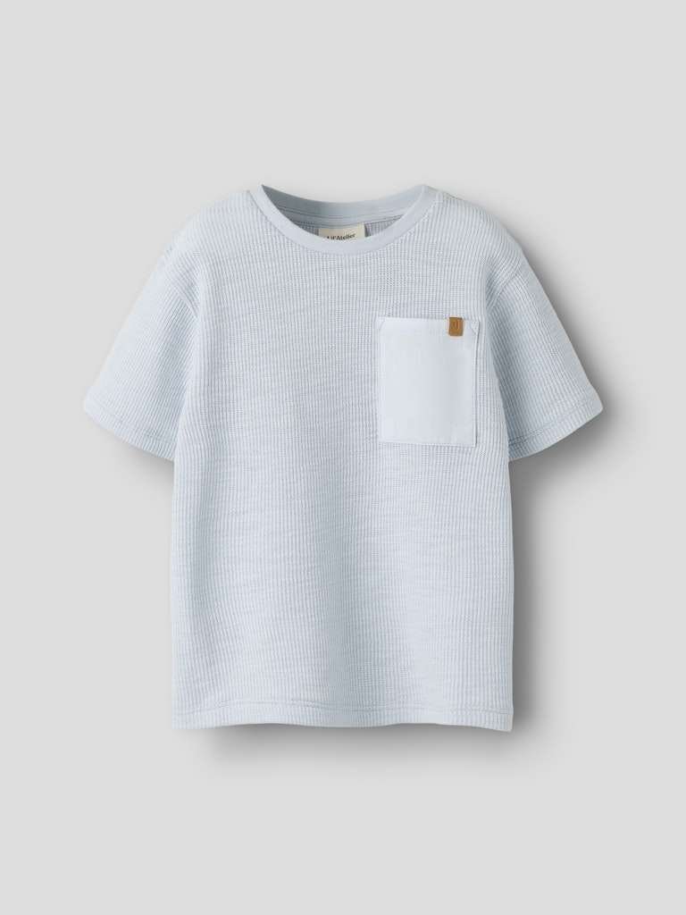 LIL ATELIER HONJO SS LOOSE TOP, T Skjorte, Plein Air, Lys Blå - Bilde 3
