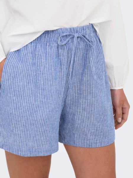JDY MILA LINEN HW SHORTS WVN DIA, Star Sapphire