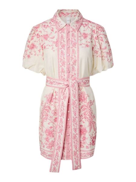 YAS CORALINA 2/4 SHIRT DRESS - EX, Skjortekjole, Pristine Coralina Print