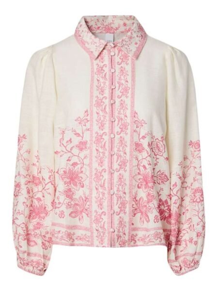 YAS CORALINA LS SHIRT - EX, Skjorte/ Bluse, Pristine Coralina Print, Pristine Coralina Print