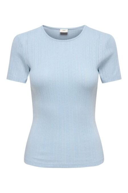 JDY SALSA MIA LIFE S/S O NECK TOP JR NOOS, T Skjorte XS- XXL, Cashmere Blue
