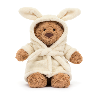 Jellycat, Bamse Bartholomew Bear Bathrobe, ca26x12x8