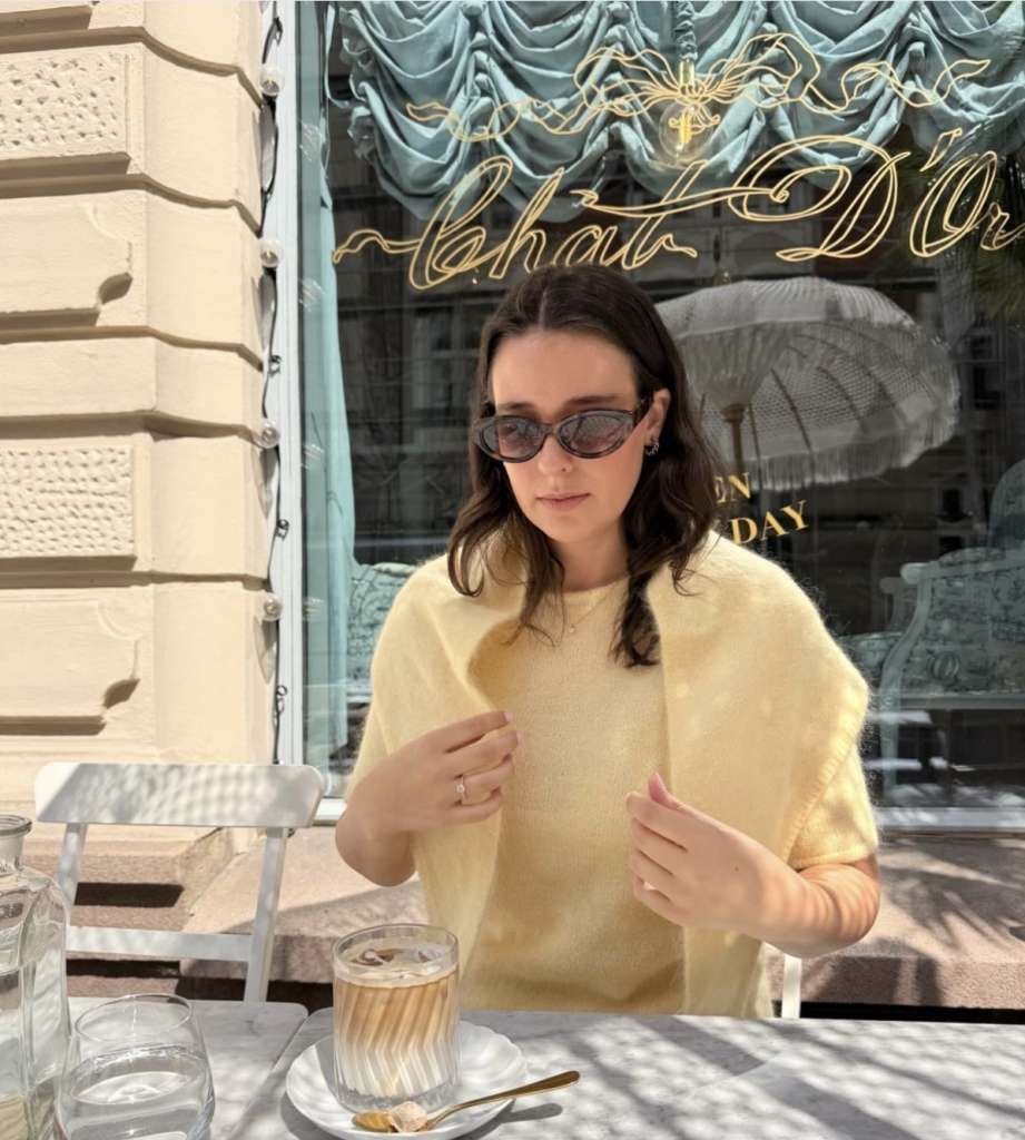 Reve, Caroline T-Shirt, Strikke topp, Mohair- og ullblanding, French Vanilla. Lys Gul - Bilde 3